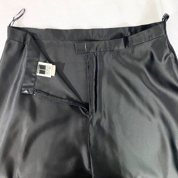 TADASHI TOO VINTAGE 90S BLACK SATIN TRAIN LONG FORMAL EVENING FULL SKIRT- 18Q - Picture 8 of 9